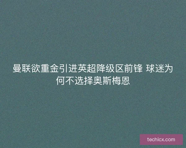 曼联欲重金引进英超降级区前锋 球迷为何不选择奥斯梅恩