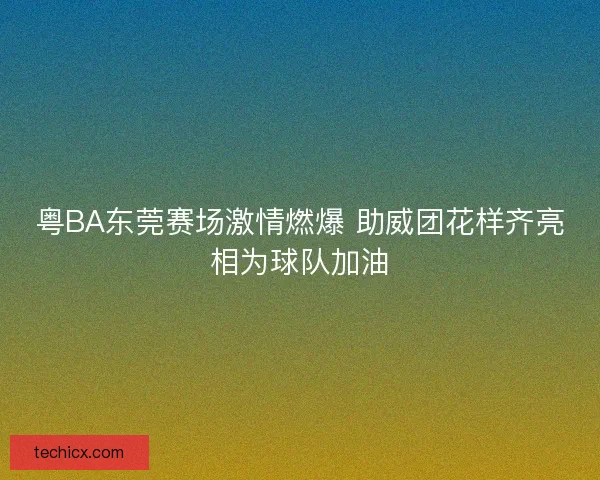 粤BA东莞赛场激情燃爆 助威团花样齐亮相为球队加油 粤BA东莞赛场激情燃爆 助威团花样齐亮相为球队加油